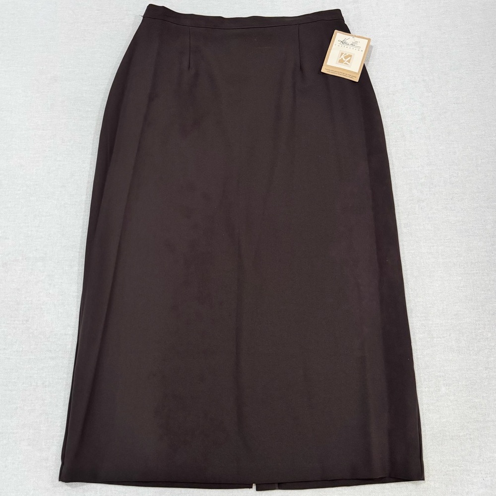 Kathie Lee Collection Womens Skirt Size 8 Brown A Line Vintage NWT